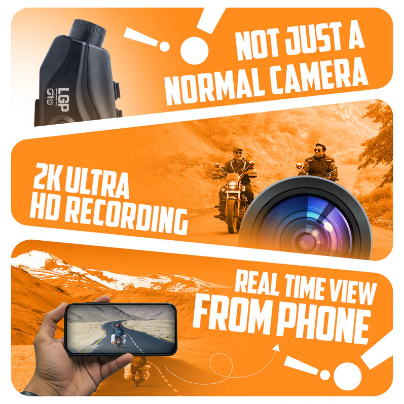 LGP G10 Bluetooth Camera Helmet Headset | 2K Action Camera