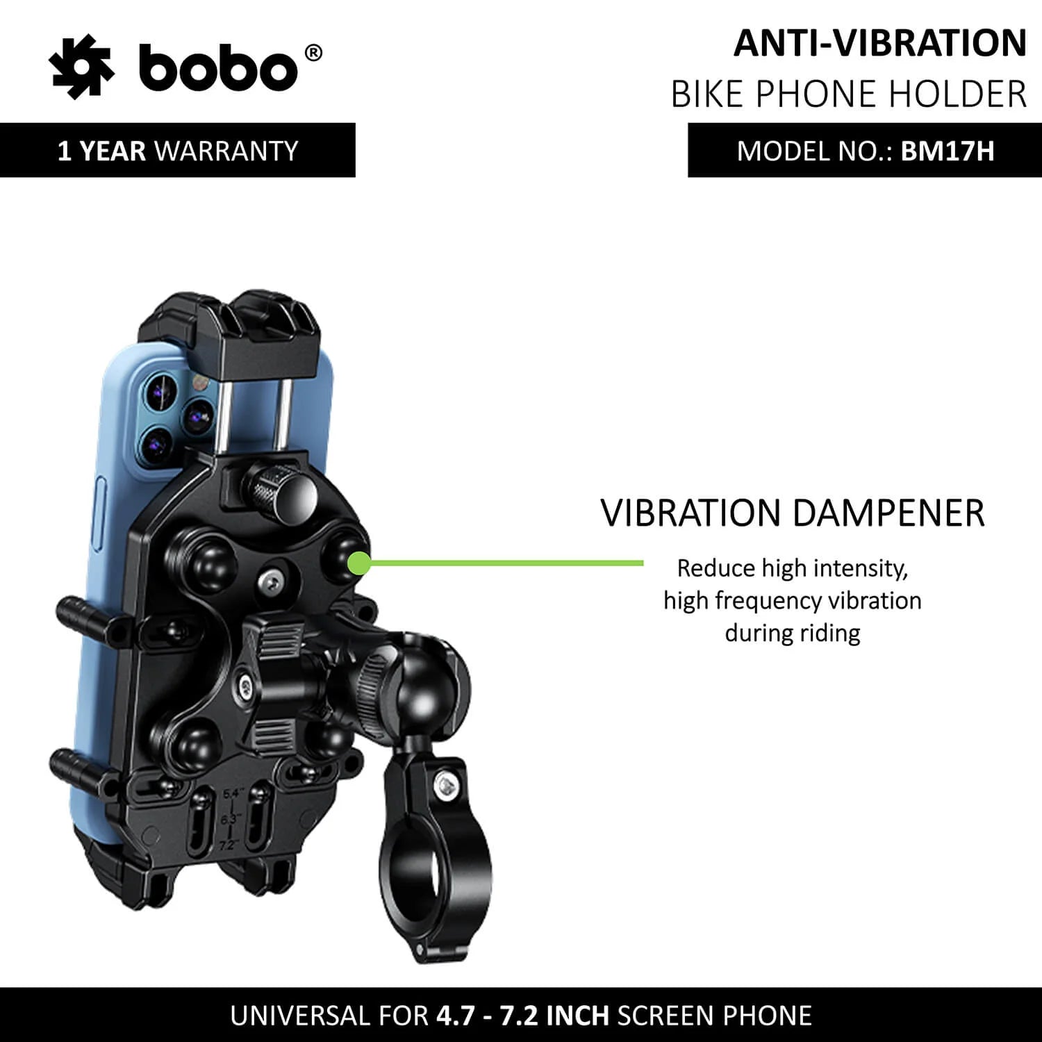 BOBO BM17H (or BM17M) PRO Handlebar (or Mirror) Anti-Vibration BOBO BM17H (or BM17M) PRO Handlebar (or Mirror) Anti-Vibration