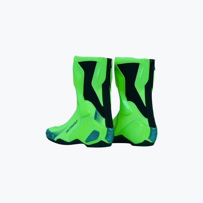 MOTOWOLF BO1 Racing Motorcycle Riding Boots for Unisex | Reinforced Protection, Anti-Slip Sole, All-Weather Riding Boots - Hi-WIz ( NEON )