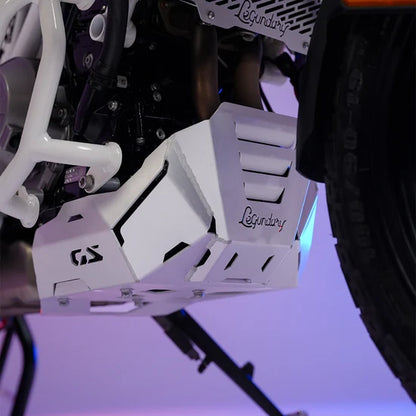 BMW F450 GS Vambrace Bash Plate Aluminium SILVER | LEGUNDARY CUSTOMS
