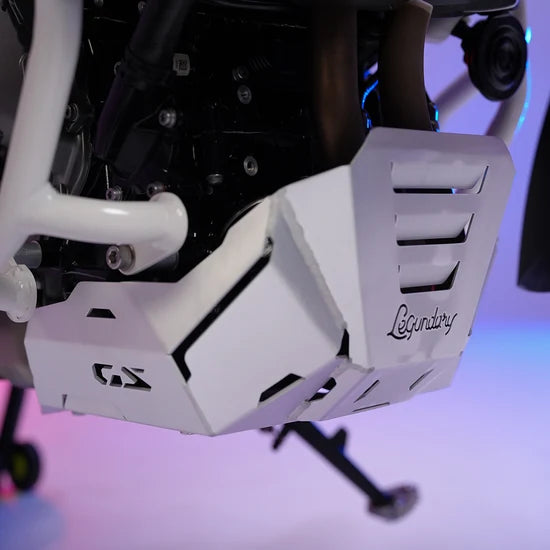 BMW F450 GS Vambrace Bash Plate Aluminium SILVER | LEGUNDARY CUSTOMS