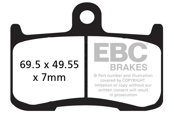 Kawasaki Z800 ABS 2016  EBC front ( Double-H™ Sintered )  brake pads  | EBC ( Pack of 1 )