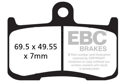Kawasaki Z800 ABS 2016  EBC front ( Double-H™ Sintered )  brake pads  | EBC ( Pack of 1 )