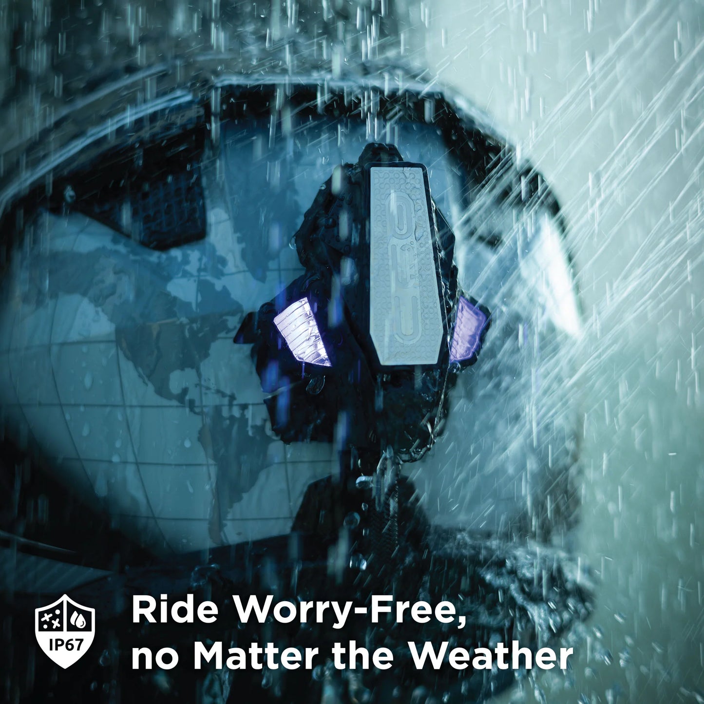 Bluarmor C60 Pro Helmet bluetooth Intercom device with ANC, Crash Detection, Direction Indicator, Earphone, GPS Navigation, Hands Free Calling, Integrated Speakers, Light Sensor, Microphone, Motion and Impact Sensors, SOS Sensor, Voice Assist