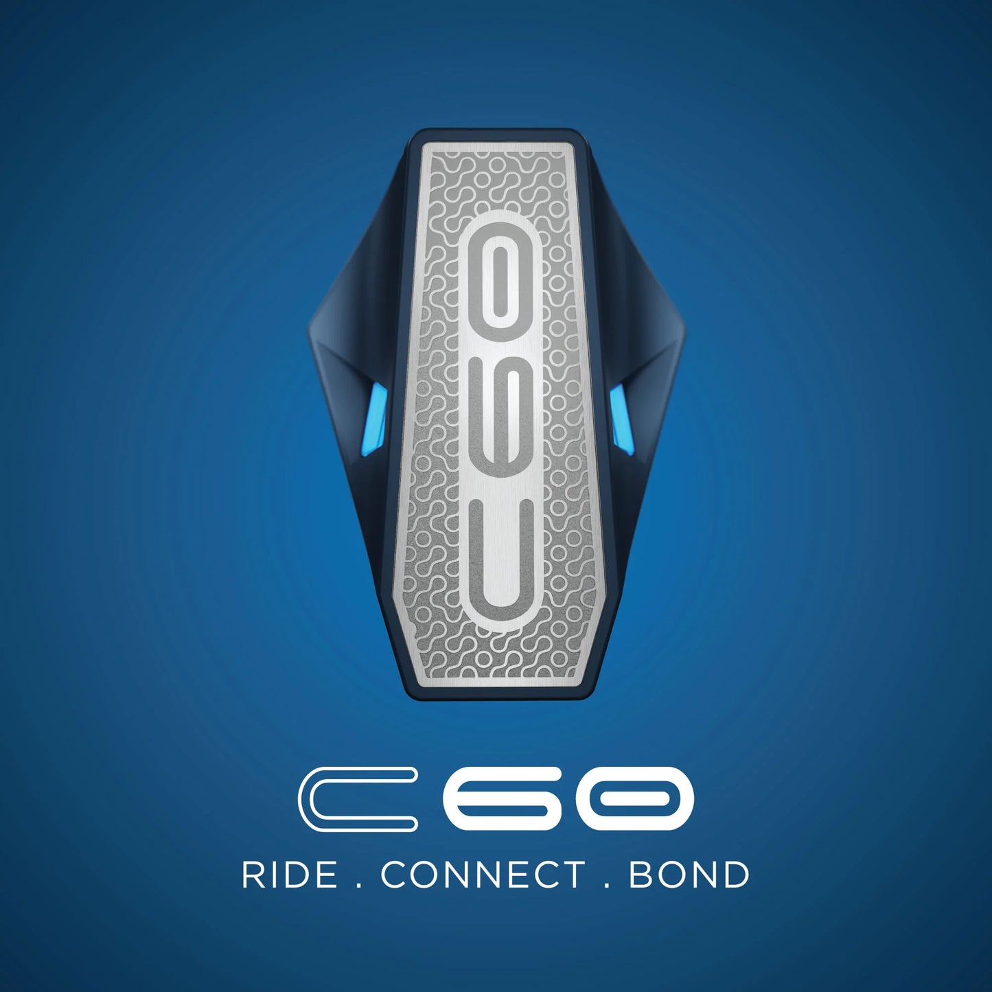 Bluarmor C60 Helmet bluetooth Intercom device with ANC, Collision Warnings, Crash Detection, Earphone, GPS Navigation, Hands Free Calling, Integrated Speakers, Microphone, Motion and Impact Sensors, Voice Assist (1200 m 16 hr)