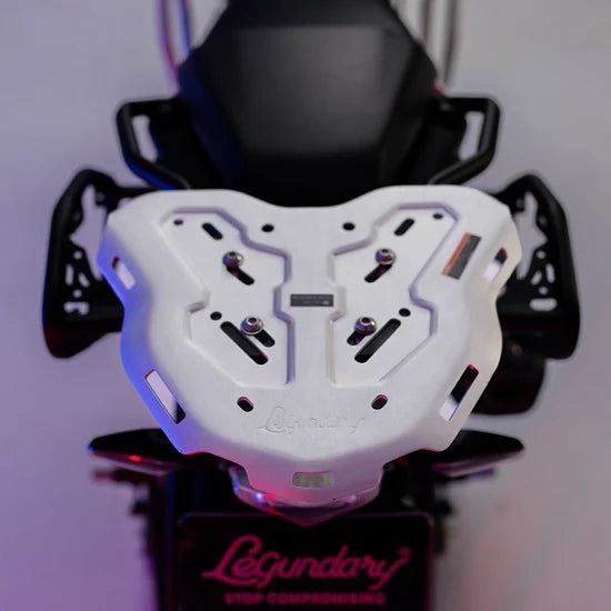 BMW F450 GS GENESIS LUGGAGE CARRIER SILVER LEGUNDARY CUSTOM