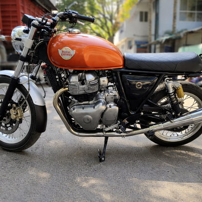 Bend pipe ( HEADER PIPE) For Royal Enfield Interceptor 650 / Gt 650 - Red Rooster Performance STELLAR POLISH  ( DUAL O2 SENSOR )