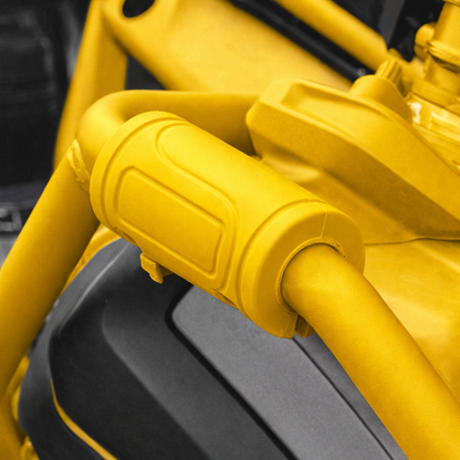 PROTEK COMBO YELLOW - MOTOWOLF PB1 | 22mm | Universal Bumper Protective Guard | Silicone | with Cable Ties | Anti-Collision Anti-Scratch | Motorcycle Bumper Block - Ball Shape and Cylinder ( PACK OF 4 )