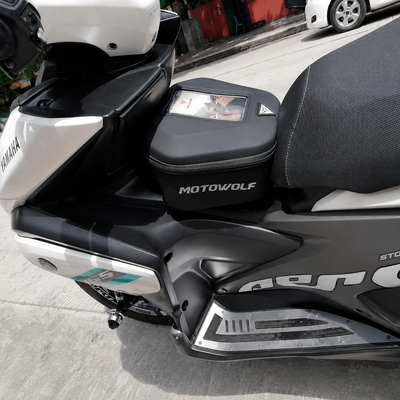 YAMAHA AEROX TANK BAG MOTOWOLF Motorcycle Fuel tank Bag MDL0702 | Waterproof | Antislip | For All Motorcycles  - BLACK (Copy)