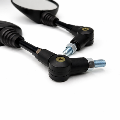 SPIKI CF Touring Mirrors (Pair) | 360 Degree  Foldable Rear View Mirrors | Wide View | Universal Fit for Motorcycles