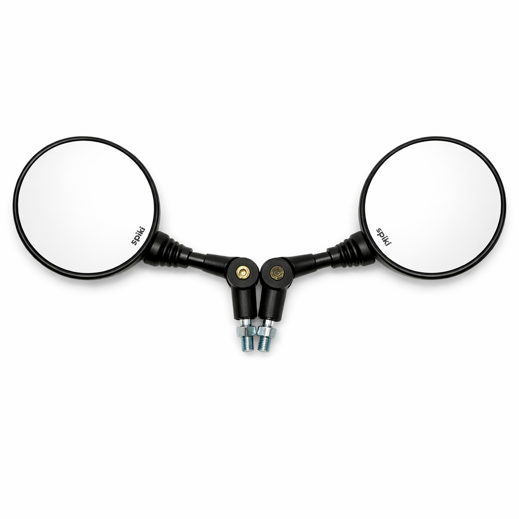 SPIKI CF Touring Mirrors (Pair) | 360 Degree Foldable Rear View Mirror ...