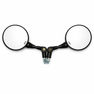 SPIKI CF Touring Mirrors (Pair) | 360 Degree  Foldable Rear View Mirrors | Wide View | Universal Fit for Motorcycles