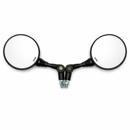 SPIKI CF Touring Mirrors (Pair) | 360 Degree  Foldable Rear View Mirrors | Wide View | Universal Fit for Motorcycles