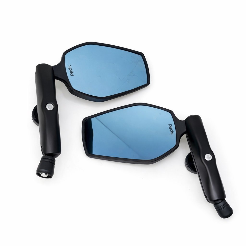 SPIKI ( NOMAD SERIES ) Adventure 4.0 Motorcycle Mirrors | Dino-Lock Adjustment | 360° Rotatable Universal Side Mirrors for Road & Off-Road Riding ( UPGRADED )