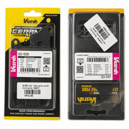 RE Super meteor 650 ceramic brake pads by vesrah - COMBO (FRONT & REAR)