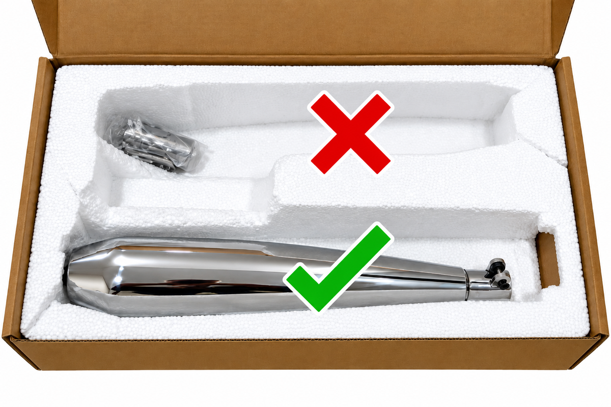 Red Rooster Stellar Polish (Single Side) Exhaust  for Interceptor 650 / Continental GT 650 – 1 Piece Only