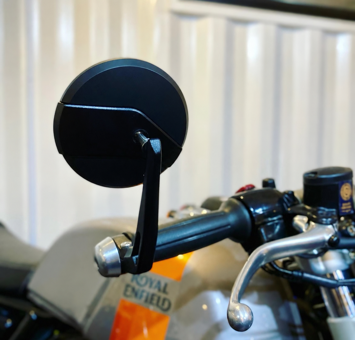 Handle Bar End Side Mirror For Royal Enfiled Classic /Electra / Reborn/Standard - 350/ 500,Himalayan 450 Hunter 350, Meteor 350, Super Meteor , Interceptor , Gt 650, Himalayan/Scram 411, Bear 650 Round Mirrors