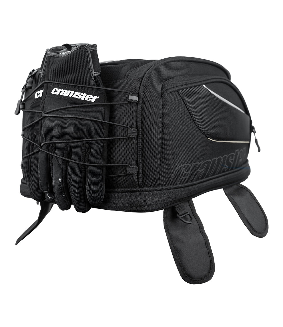 Cramster Turtle V2 Tank Bag 24L - Durable Polyester Fabric | Genuine 3M Reflective Panels | Genuine YKK Zippers - Black