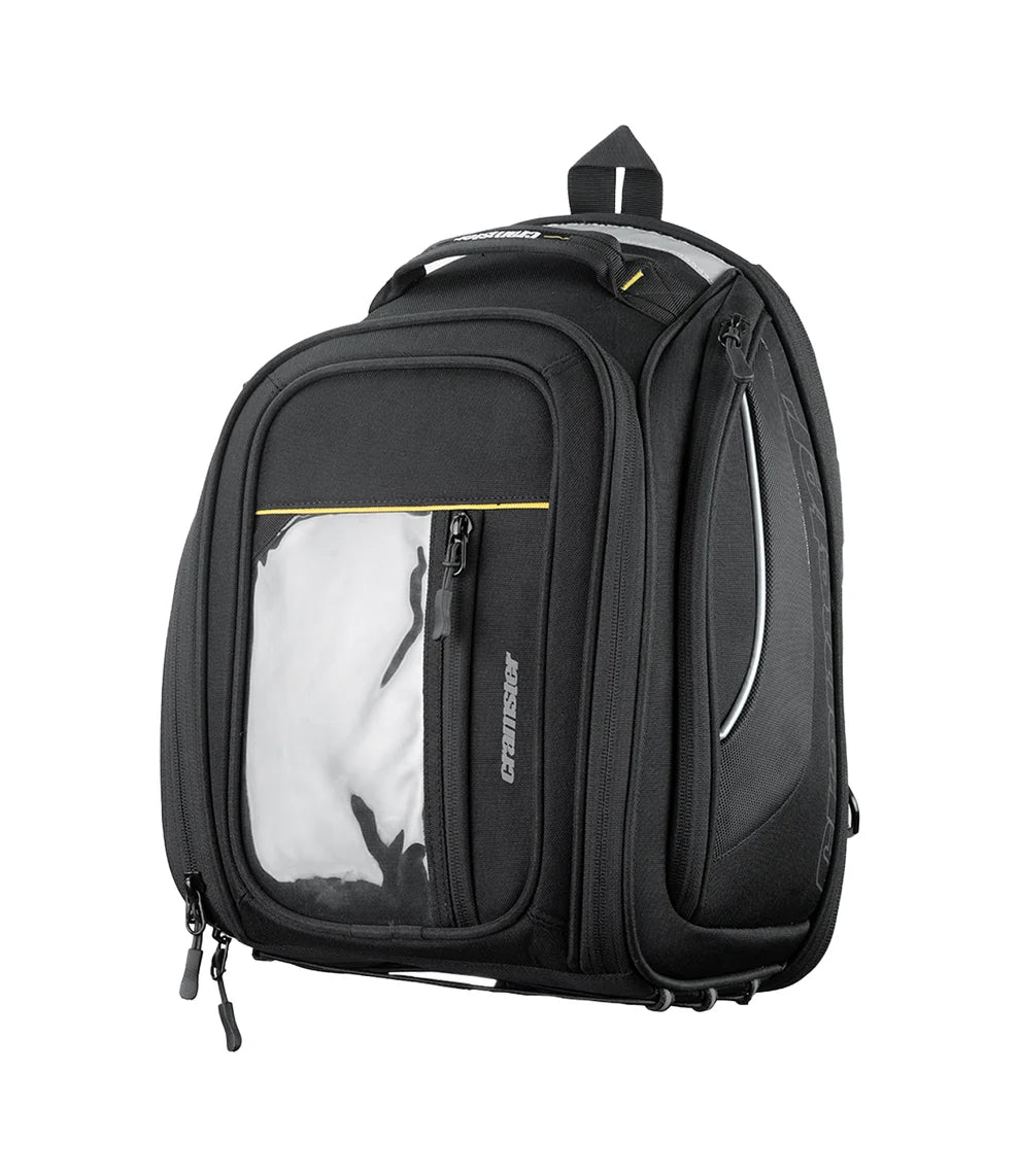 Cramster Turtle V2 Tank Bag 24L - Durable Polyester Fabric | Genuine 3M Reflective Panels | Genuine YKK Zippers - Black