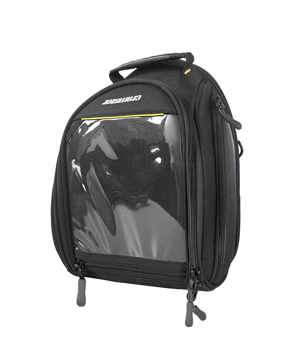 Cramster Beetle V2 Tank Bag 9L - Durable Polyester Fabric | Genuine 3M Reflective Panels | Genuine YKK Zippers - Black
