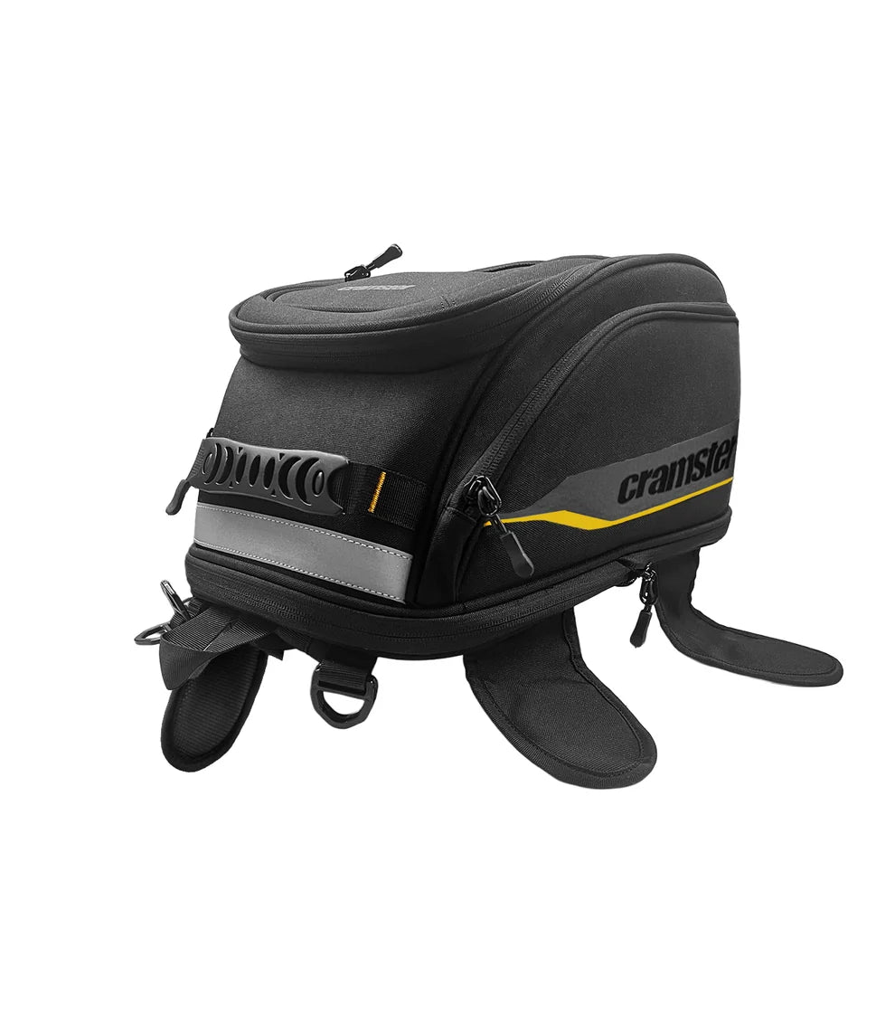 Cramster Turtle V2 Tank Bag 24L - Durable Polyester Fabric | Genuine 3M Reflective Panels | Genuine YKK Zippers - Black