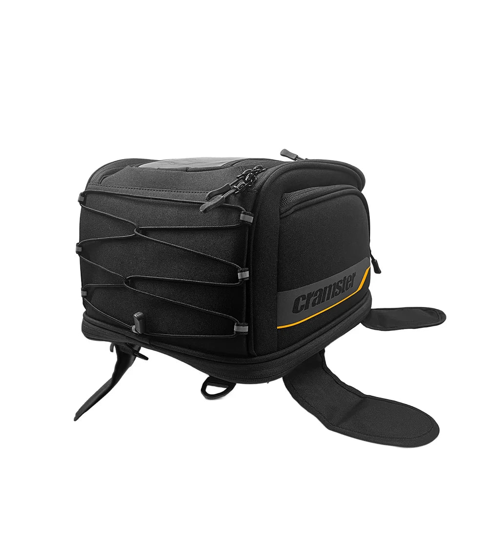 Cramster Turtle V2 Tank Bag 24L - Durable Polyester Fabric | Genuine 3M Reflective Panels | Genuine YKK Zippers - Black