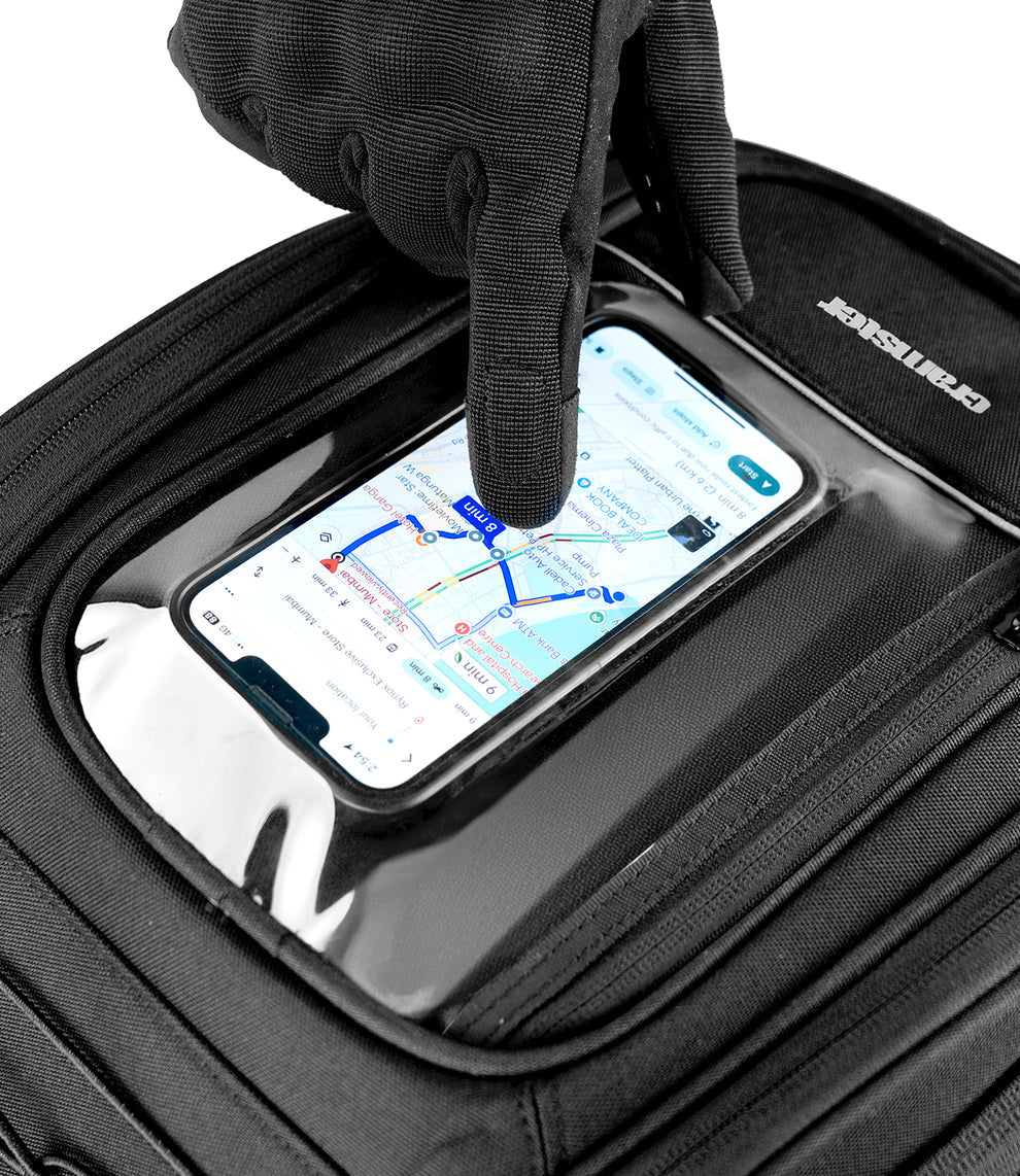 Cramster Turtle V2 Tank Bag 24L - Durable Polyester Fabric | Genuine 3M Reflective Panels | Genuine YKK Zippers - Black