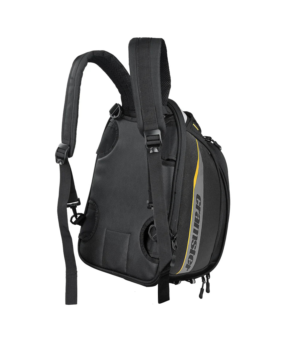 Cramster Turtle V2 Tank Bag 24L - Durable Polyester Fabric | Genuine 3M Reflective Panels | Genuine YKK Zippers - Black