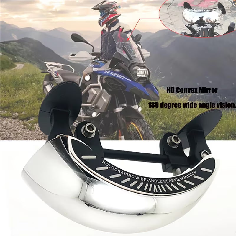Motorcycle Rearview Mirror, 180 Degree Wide Angle Safety 180 Degree Rear View Mirror | Blind Spot Side Mirror | for Motorcycle Cruiser Sport Bike Street Bike Scooter