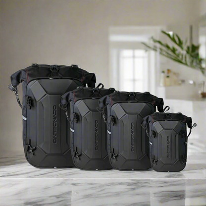 CARBONADO Modpac Pro (Black) | 100% Waterproof Motorcycle Tailpack | Saddle Bag | Crash Guard Bag (Black) | Polyester - 5L/10L/20L/30L ( Pack of 1 )