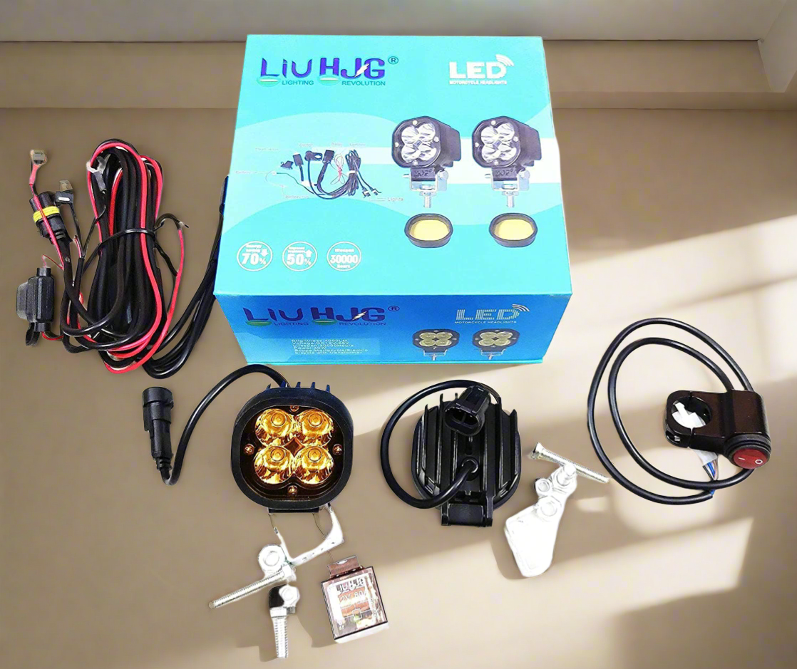 LIU HJG 4 LED Minicree 40W With wiring harness & Switch ( pair)