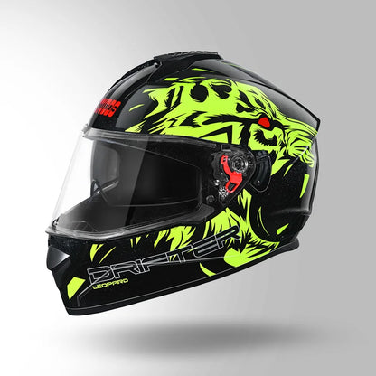 STUDDS DRIFTER LEOPARD D2 HELMET - MATT BLACK YELLOW