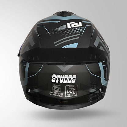 Studds Drifter D4-R1 Isi-Dot Certified Full Face Helmet MATT BLACK & GREY