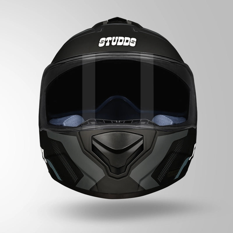 Studds Drifter D4-R1 Isi-Dot Certified Full Face Helmet MATT BLACK & GREY