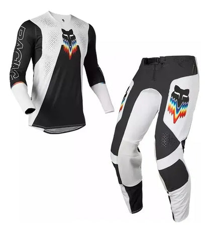 F.O.X Racing Flexair Motocross Jersey & Pants kit - White Black