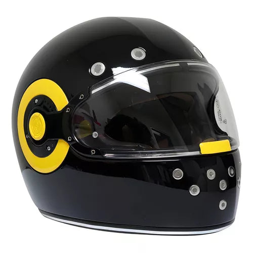 SMK Retro GL 240 Motorbike Helmet  ( Gloss Black) helmet highlight 