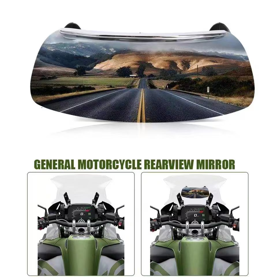 Motorcycle Rearview Mirror, 180 Degree Wide Angle Safety 180 Degree Rear View Mirror | Blind Spot Side Mirror | for Motorcycle Cruiser Sport Bike Street Bike Scooter