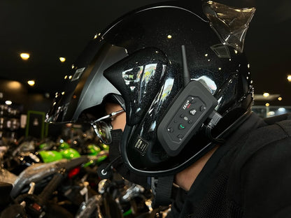 EJEAS V6 Pro + Helmet Intercom Communication System V6 Motorcycle Bluetooth On Ear Headphones Connect Up to 6 Riders 1200M V6 Pro(1 Pack) - 1 YEAR WARRANTY