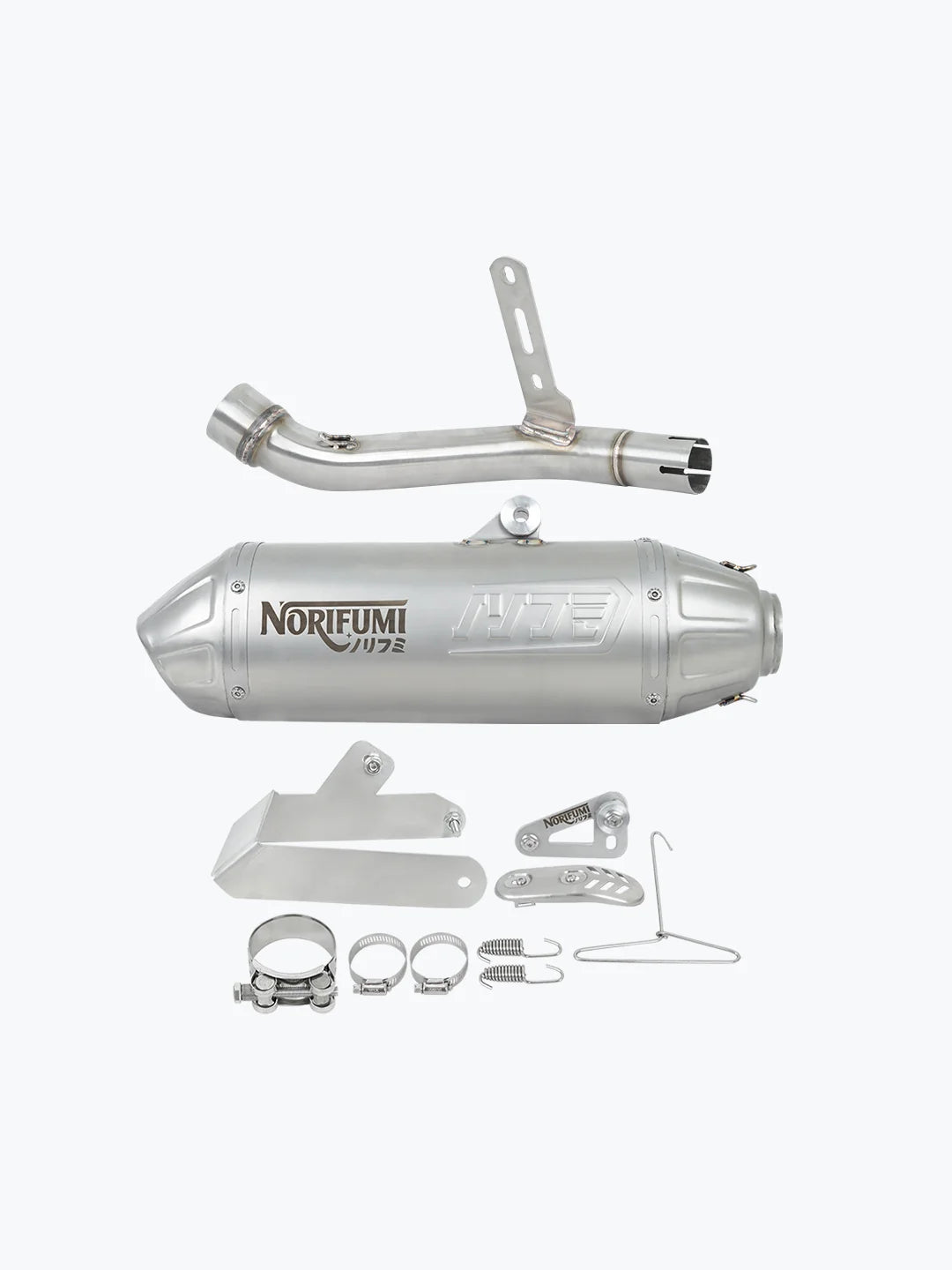 Himalayan/ Guerrilla 450 | Norifumi Slipon Whoops |  Stainless Steel LONG Performance Exhaust| Single O2 Sensor