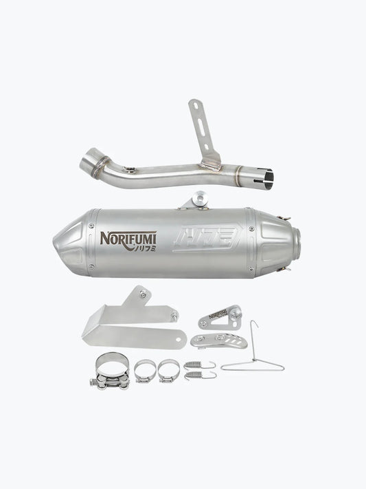 Himalayan/ Guerrilla 450 | Norifumi Slipon Whoops |  Stainless Steel LONG Performance Exhaust| Single O2 Sensor