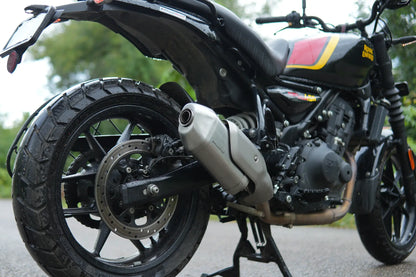 RE Guerilla 450 – Brushed Steel Finish ( Matte ) PoweRage Performance Slip on Exhaust