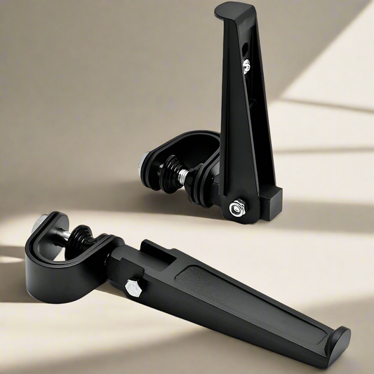 Anti-Vibrate Engine Guard / Crash guard | Highway Foot Pegs + Clamps | 360 degree adjustable | Compatible with all motorcycle - BLACK ( ideal for touring and long rides )