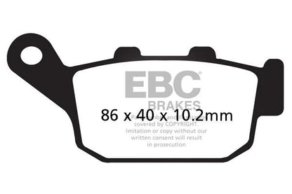 Kawasaki Z900 (2017/21) rear ( Double-H™ Sintered )  brake pads  FA140HH | EBC ( Pack of 1 )