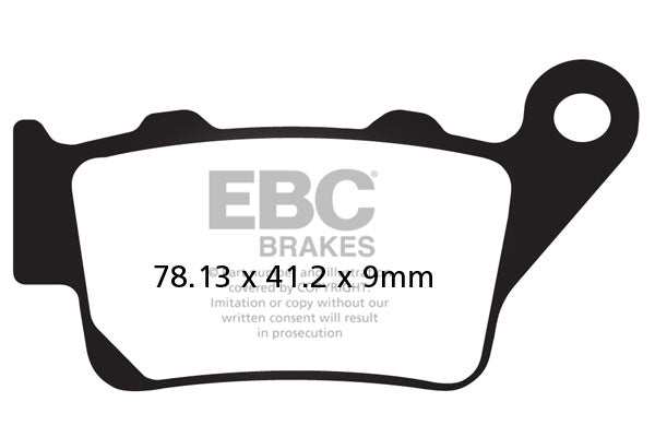 KTM ADVENTURE 250 / 390 ( BS4 - BS6 ) Rear ( Double-H™ Sintered ) Brake Pads  - FA213HH  Fully Sintered - EBC ( PACK OF 1 )