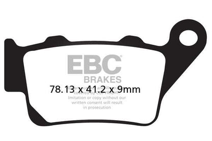 KTM ADVENTURE 250 / 390 ( BS4 - BS6 ) Rear ( Double-H™ Sintered ) Brake Pads  - FA213HH  Fully Sintered - EBC ( PACK OF 1 )