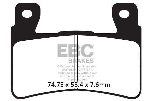 Honda CB1000 R brake pad front  ( Double-H™ Sintered )  brake pads  FA296HH| EBC ( Pack of 1 )