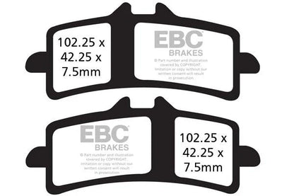 Yamaha R1 / R1M 2025, 2026 front brake pad  ( Double-H™ Sintered )  brake pads  FA447HH | EBC ( Pack of 1 )