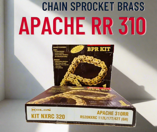 TVS Apache RR 310 Brass chain sprocket and kit by Rolon