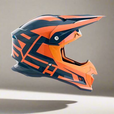Acerbis Profile 4 Off-Road Riding Helmet: Adjustable Sunpeak | DualFlow Ventilation | Hypoallergenic Lining | ECE/ISI/DOT Certified - Blue Orange