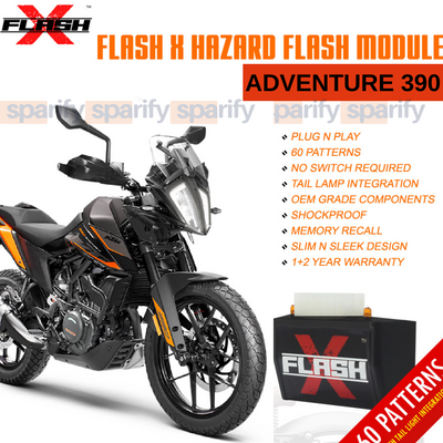 KTM ADVENTURE 390  FlashX Hazard Flash Module, Blinker/Flasher for All Motorcycle & Scooters